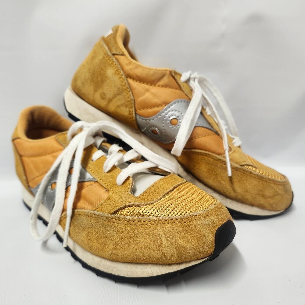 Saucony Jazz Original Vintage Mustard Suede Sneakers Kids 1.5H5